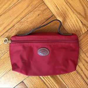 Longchamp Red Makeup Bag