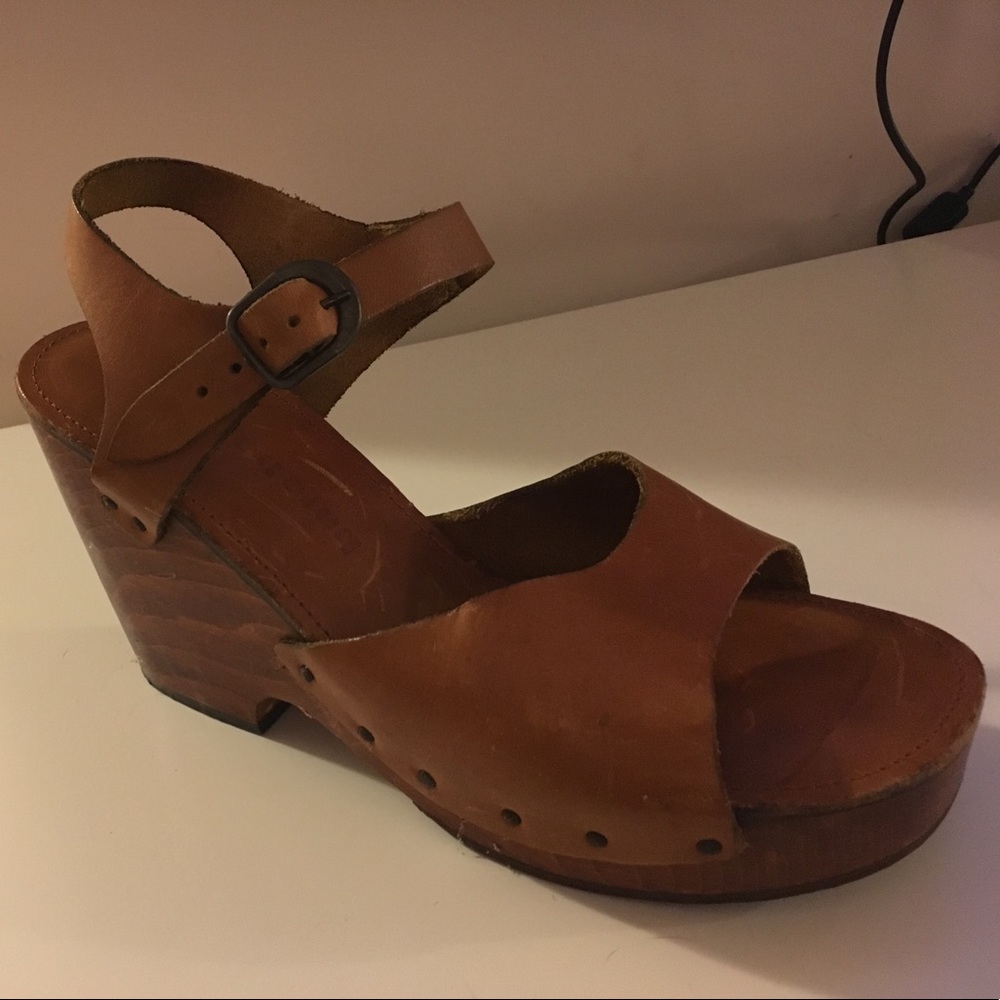 Vintage wooden sandals