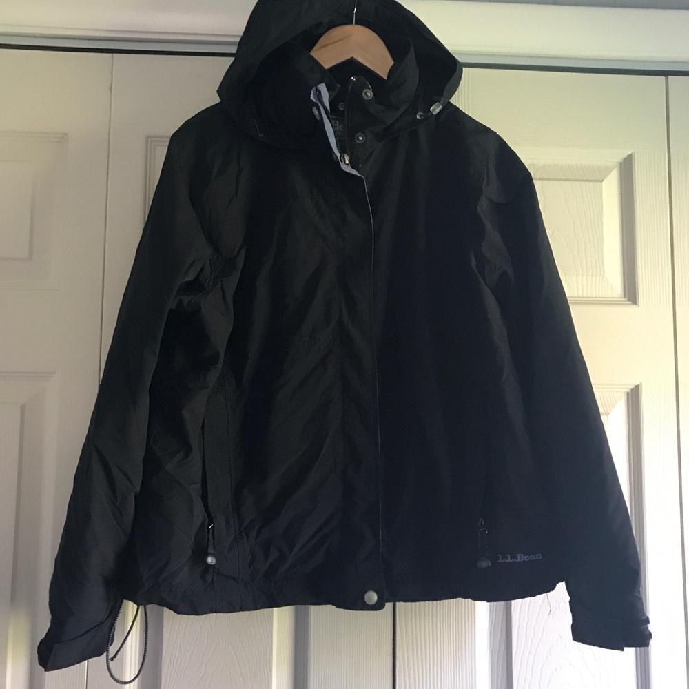 LL BEAN black shell jacket