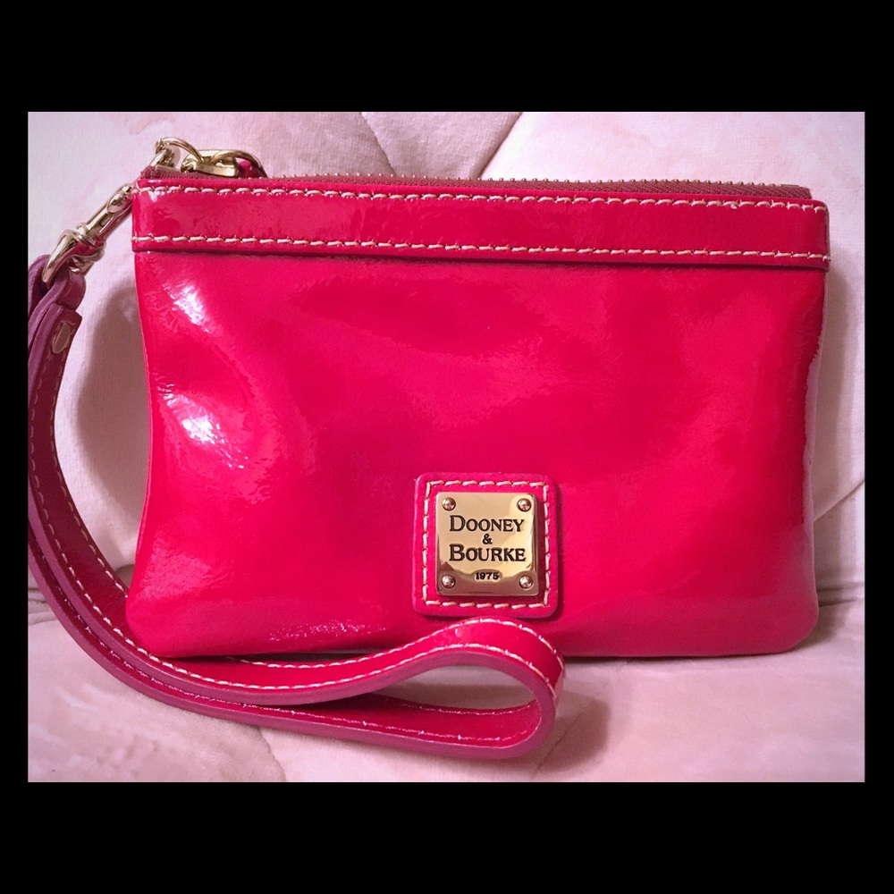 Dooney & Bourke Hot Pink Patent Wristlet Pouch