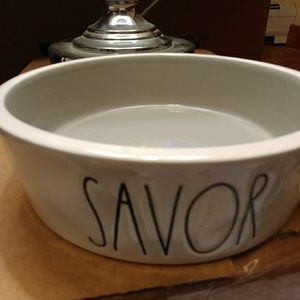 Rae Dunn pet bowl "SAVOR"