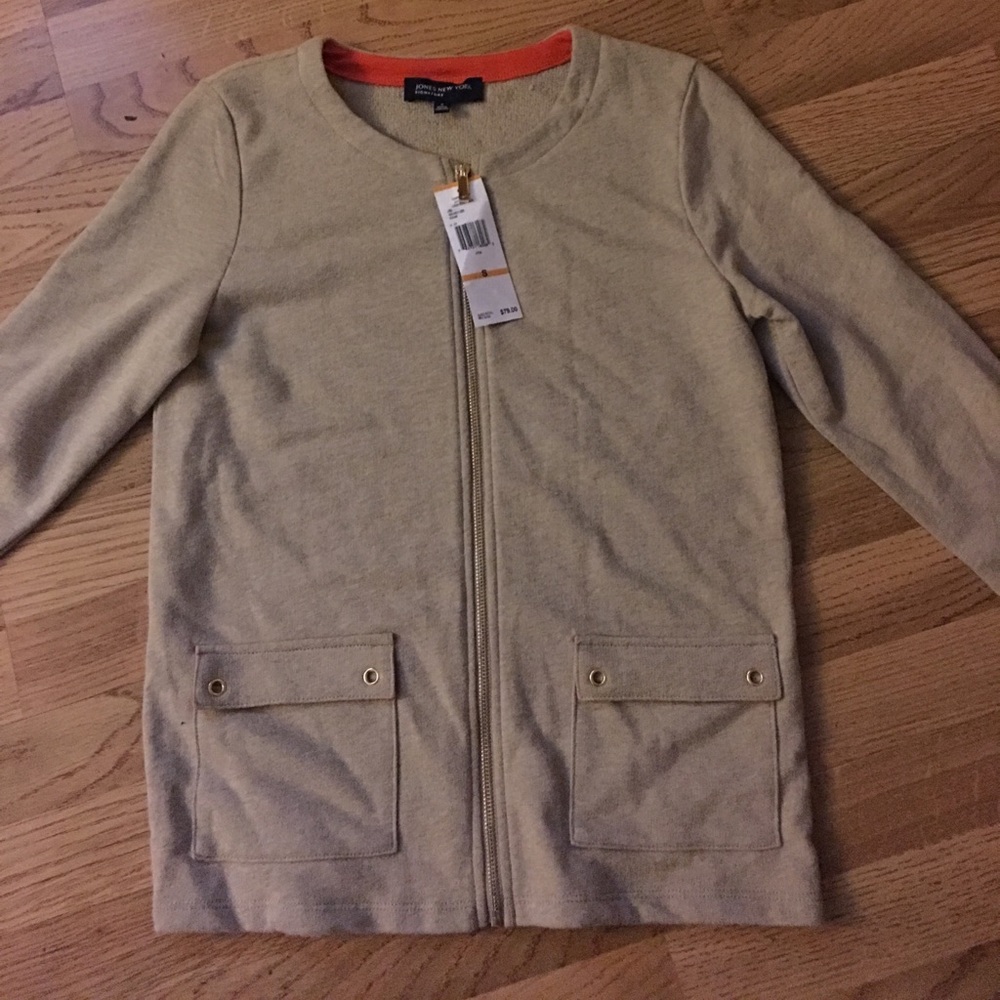 NWT - Jones New York zip up sweater