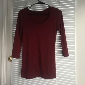 Maroon 3/4 sleeve