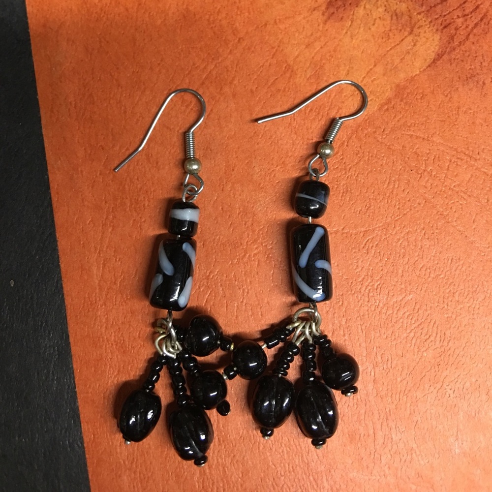 Glass bead earrings