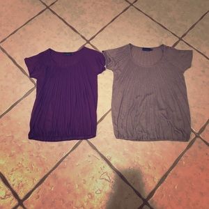 Like New Taupe & Purple Limited Tops - Sz XS