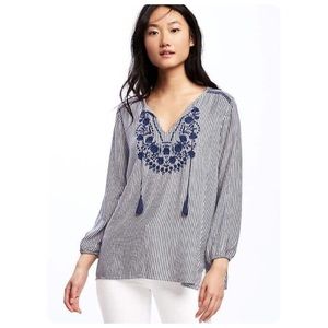 Old Navy Relaxed Embroidered-Yoke Tunic