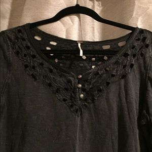 Free people long sleeve black L fits like M