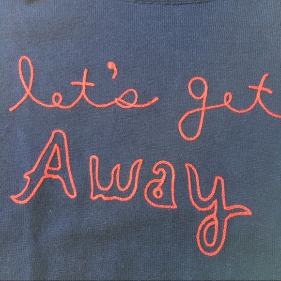 NEW Navy Let's Get Away GAP Embroidered Sweater - Picture 5 of 8