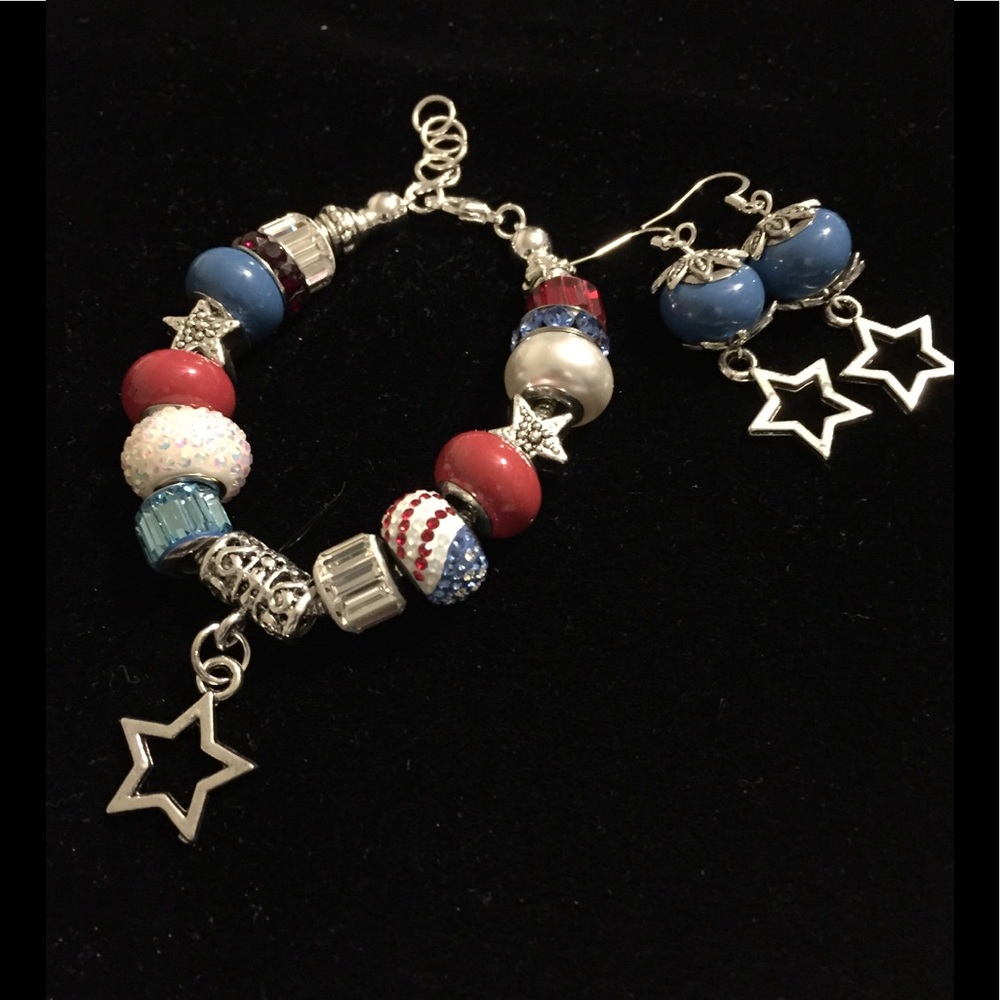 Patriotic Euro Bracelet and Earrings