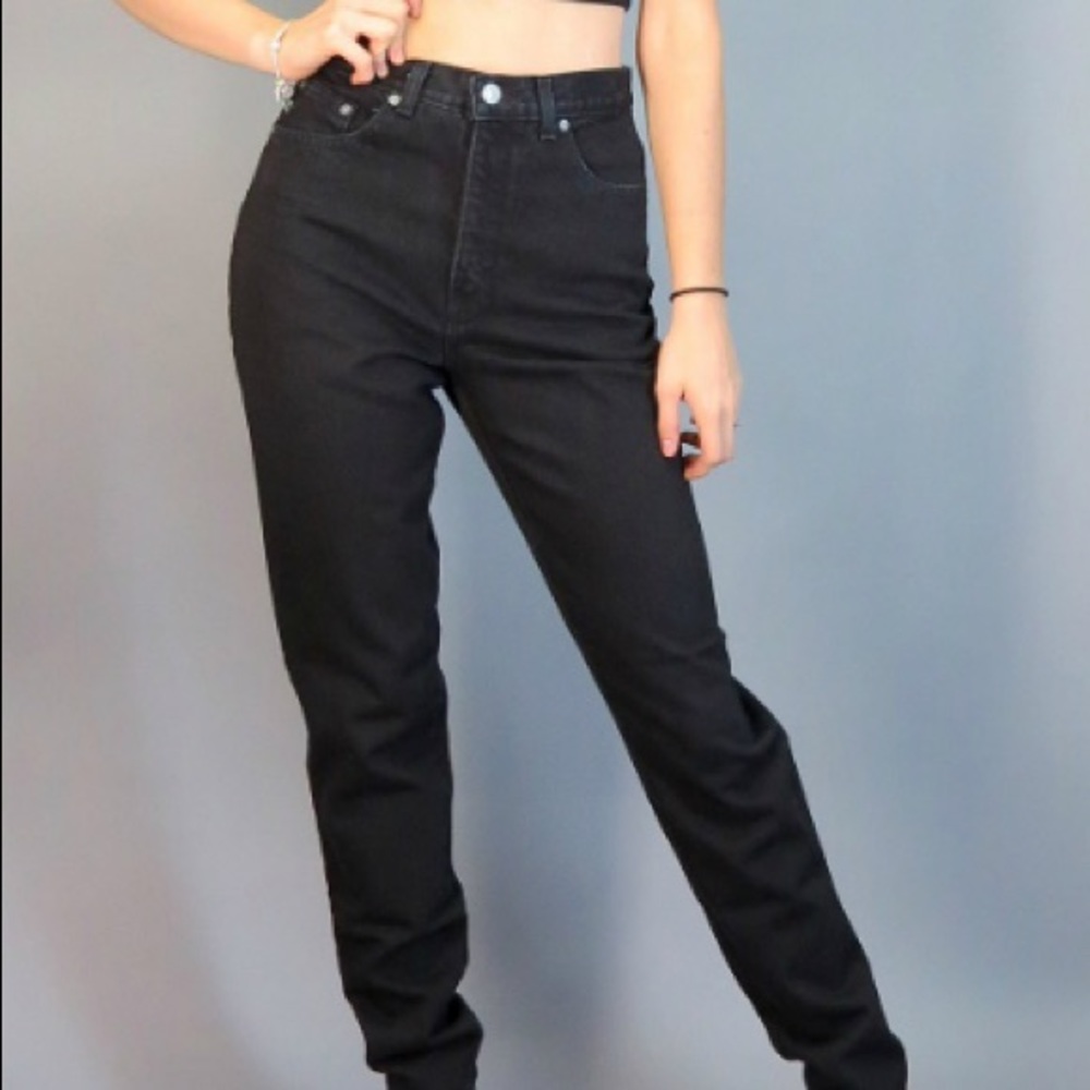 black gap skinny high rise jeans