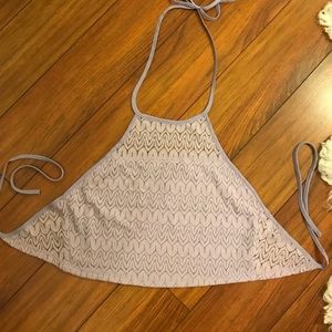 TOBI cropped, open back halter top. Size L