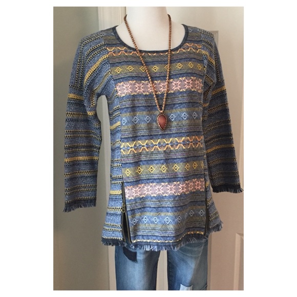 Lucky Brand Sweaters - Lucky Brand Fringe Escape Sweater