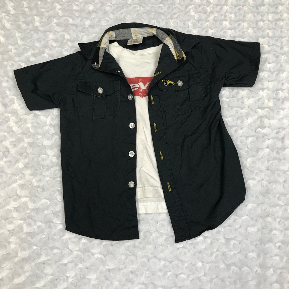 American Hawk Short Sleeve Button Shirt & Levi Tee