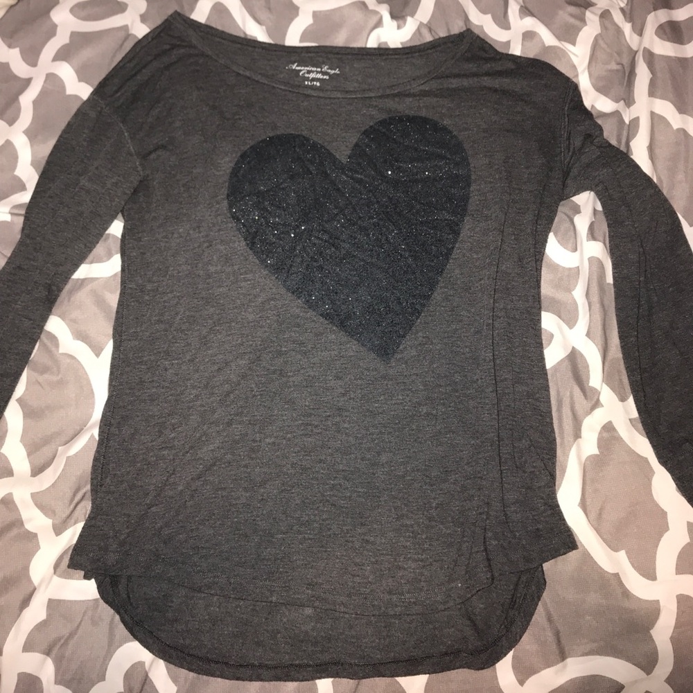 Grey long sleeve top