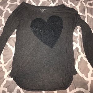 Grey long sleeve top