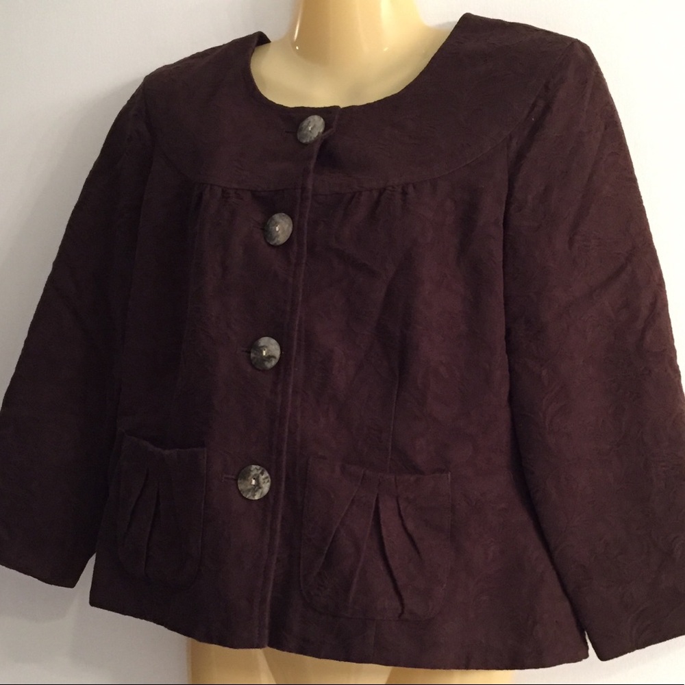 J.Jill Brown Dress Coat Jacket 🧥
