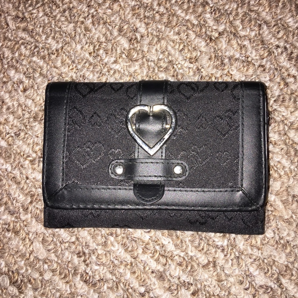 Heart design black Wallet