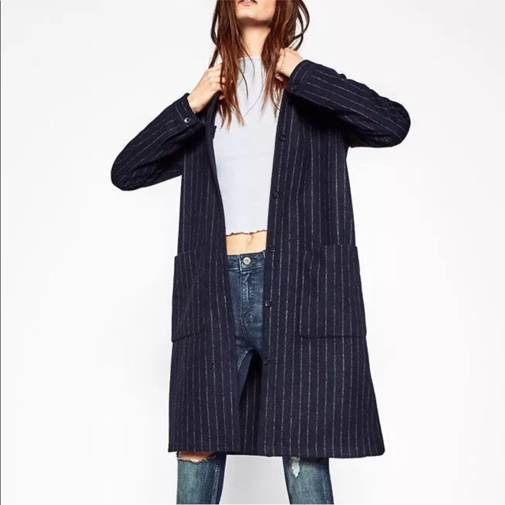 NEW Zara Pinstripe Coat / Jacket (Retail $100)