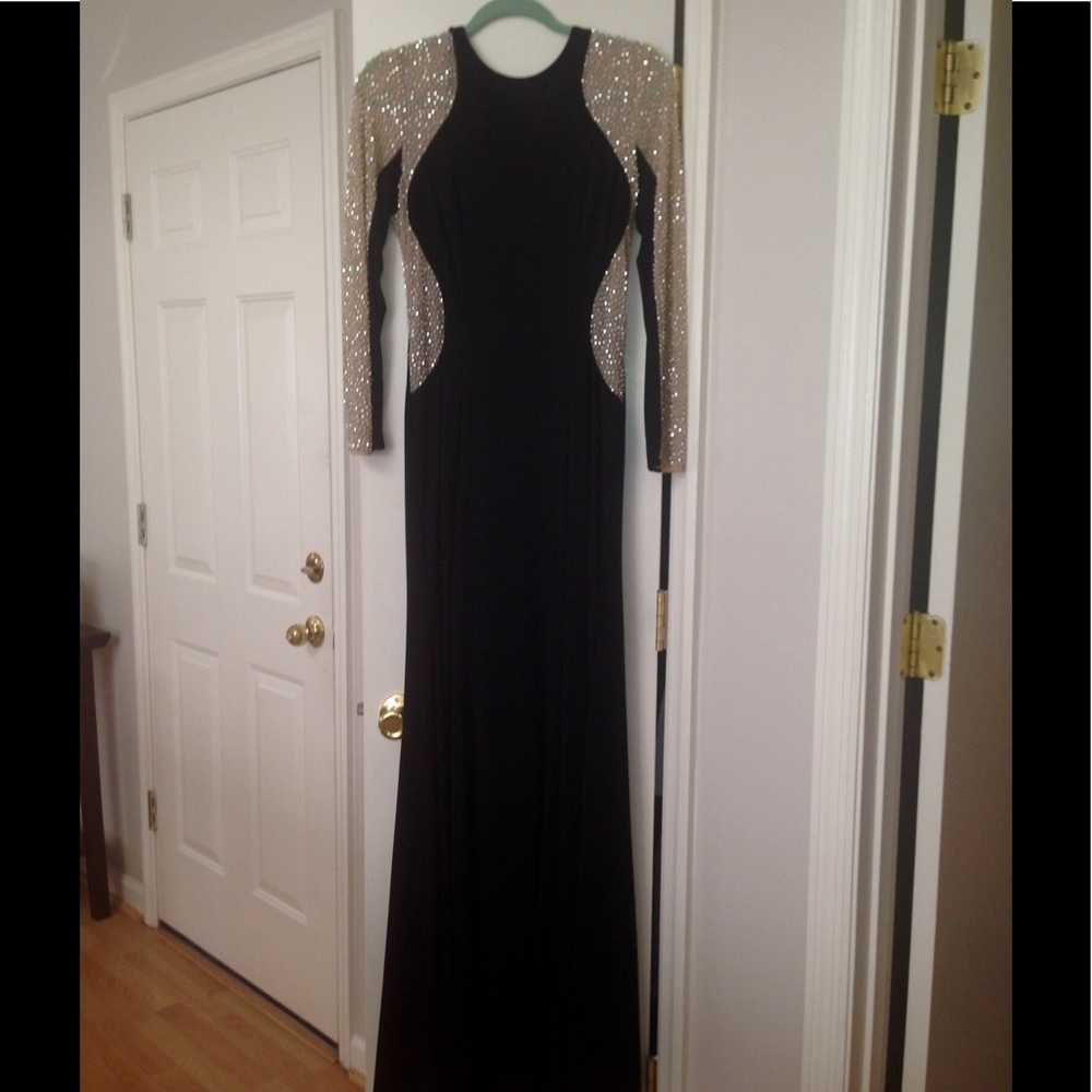 Black Evening Gown with Sparkle