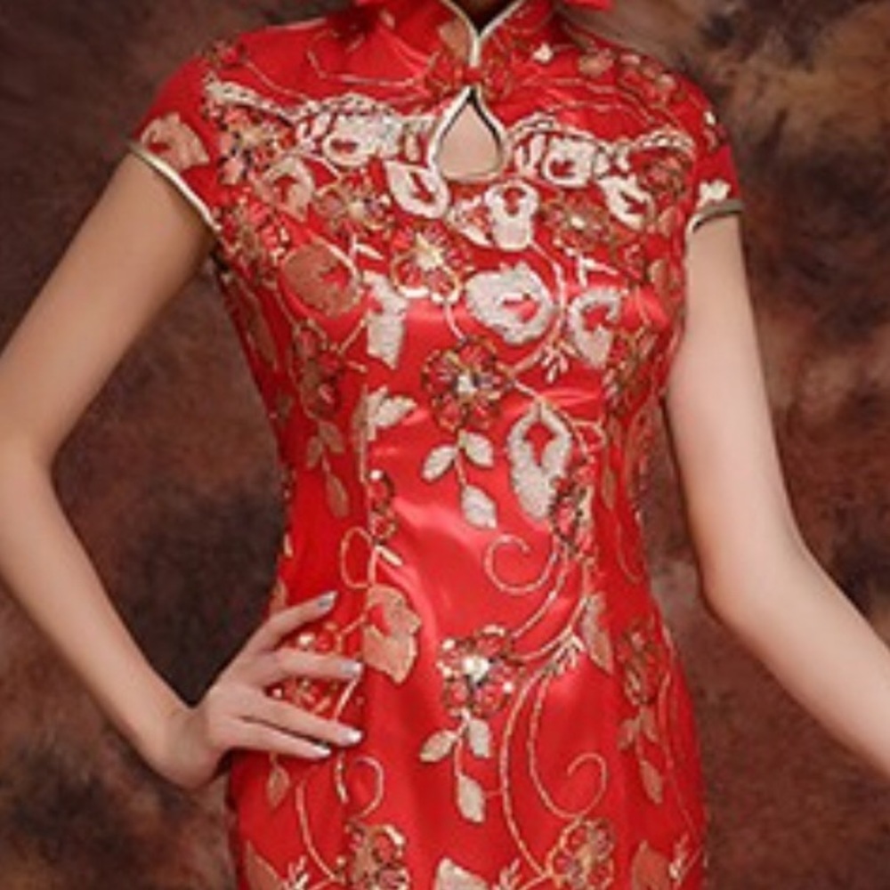 Red & Gold Chinese Wedding Dress