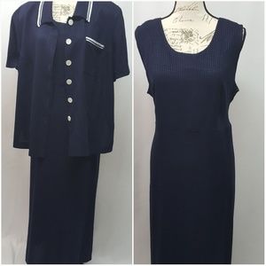 Vintage Plus Size 2 Piece Dress & Jacket 20W Vintage Plus Size 2 Piece Dress & Jacket 20W