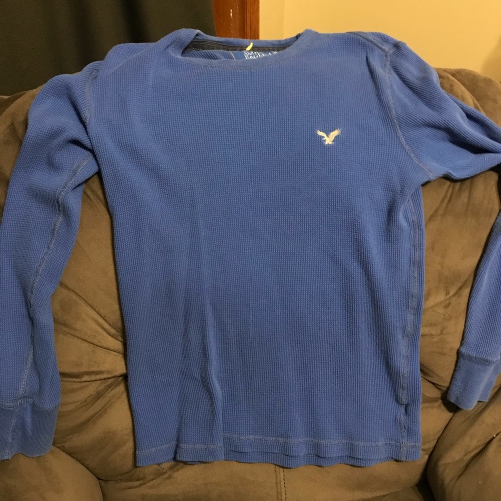 American Eagle Blue Long Sleeve Sweater type Shirt