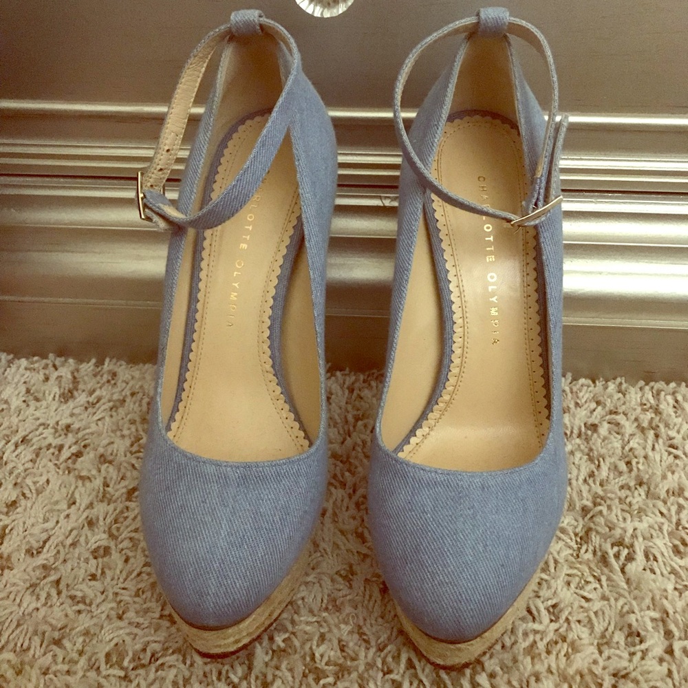 Charlotte Olympia Denim Dolly shoes