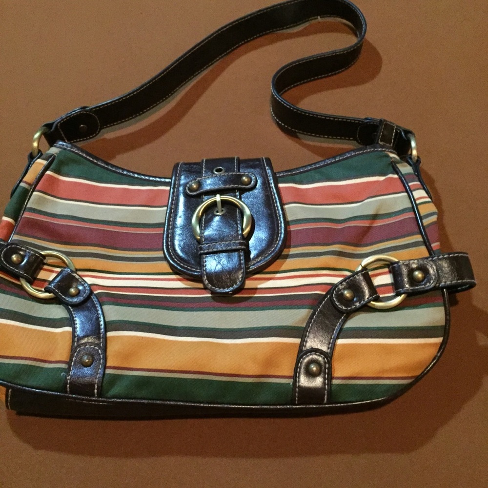 Cute Bag! Purse! Striped Fall Colors