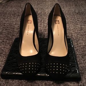 Black classy suede shoes