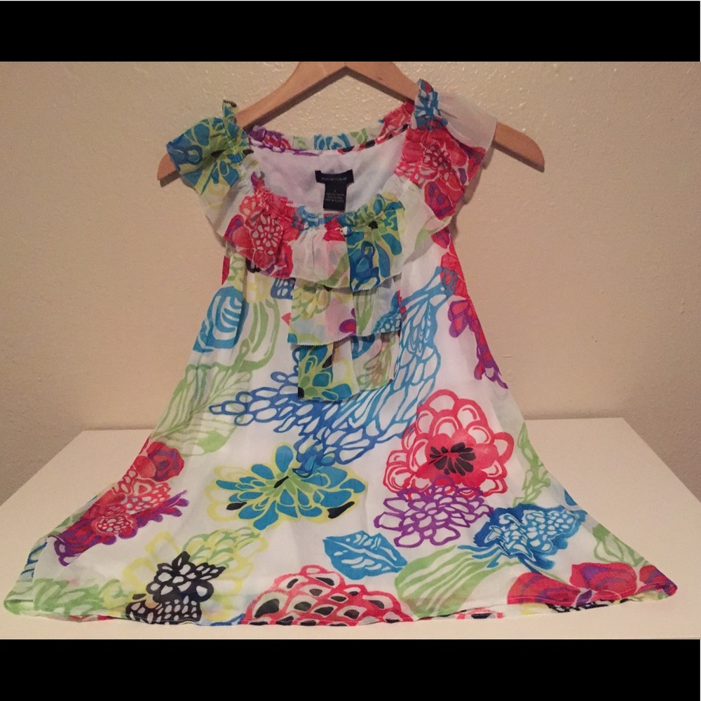 Spense brand sleeveless L floral patter top