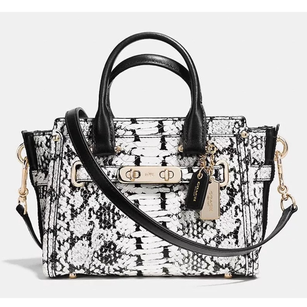 MINT Coach Swagger 21 in Colorblock Snakeskin