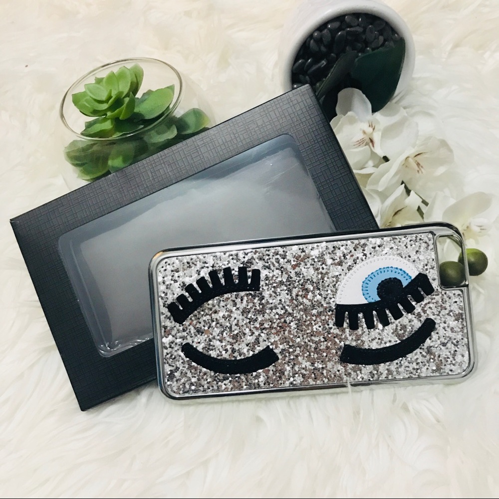Iphone 6 plus/ 6s plus glitter eyelash case