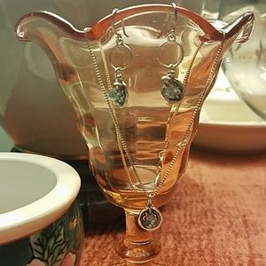 Silpada Ster Silver Charmed Necklace  & Earrings