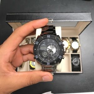 Men's Solid Gunmetal Structure Watch