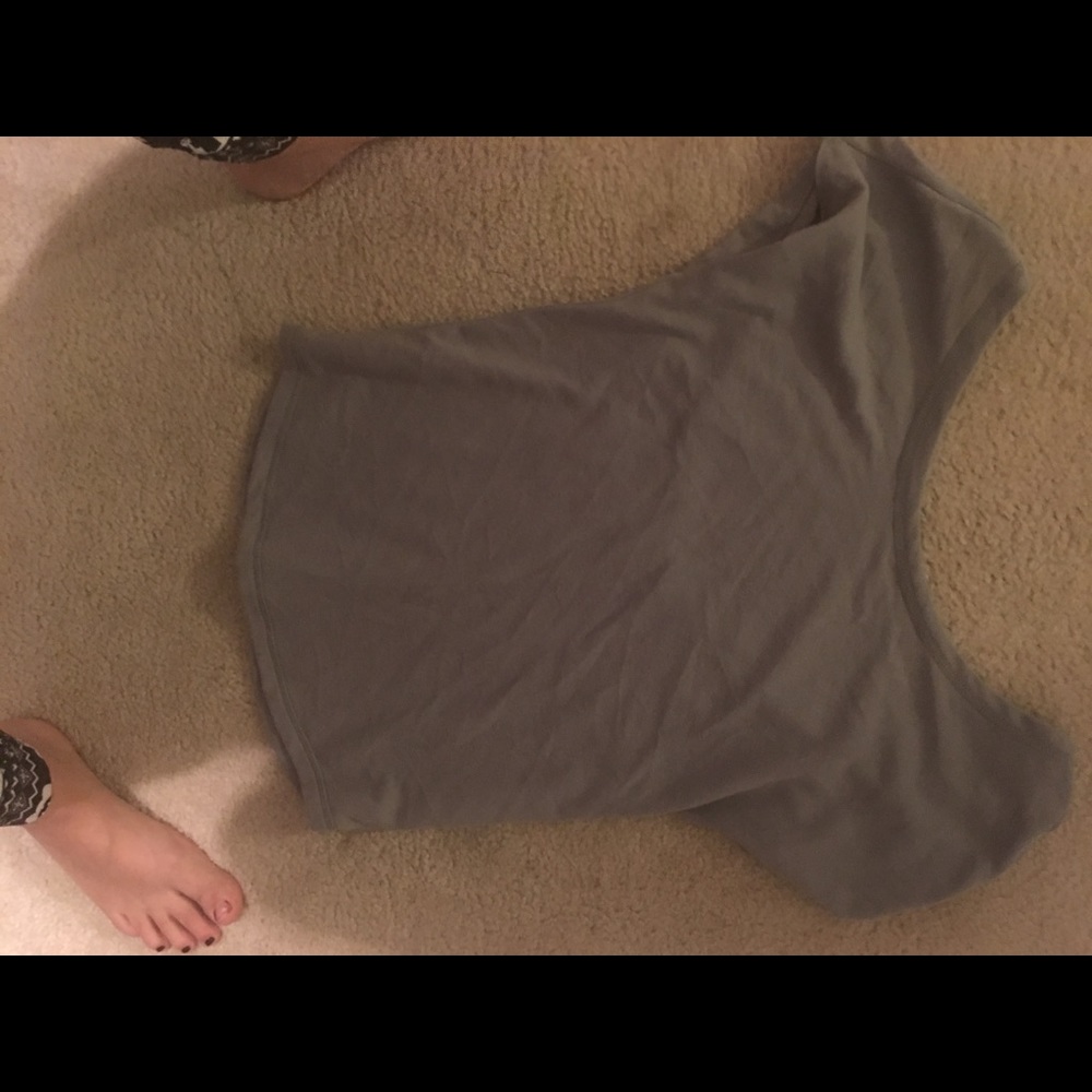 Grey scooped back shirt