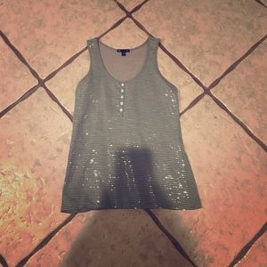 Like New Gap Sleeveless Top with Clear Sequins -XS