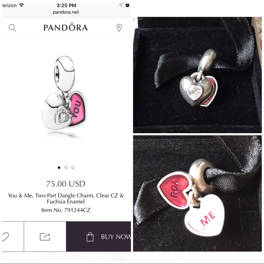Pandora You and Me Charm