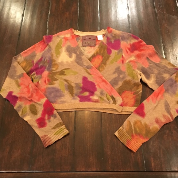 Anthropologie Sweaters - Guinevere Anthro Gorgeous Cropped Cardigan M EUC