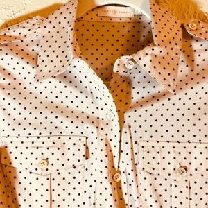 Tory Burch Silk Peach Long Sleeve Blouse Size 2