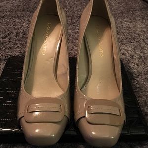Taupe must have leather pumps