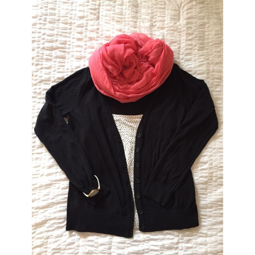 Black v neck cardigan