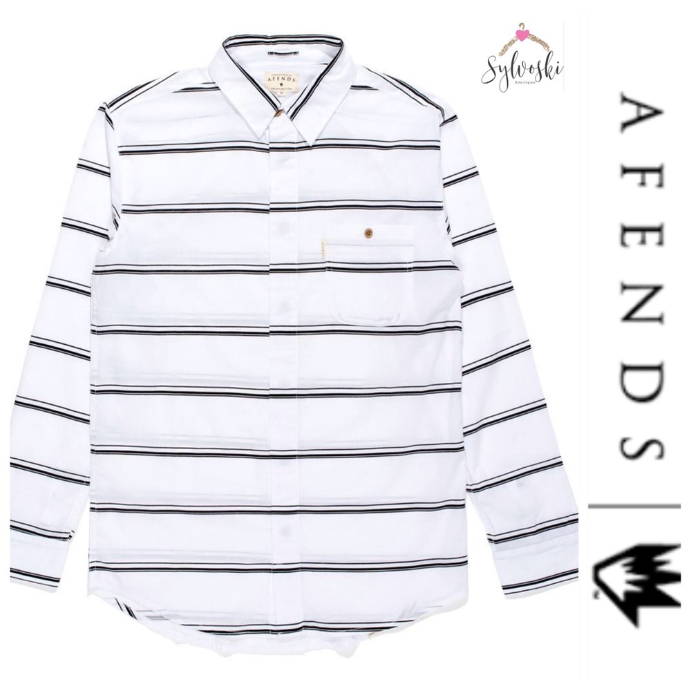 🆕Afends Ainch Long Sleeve Dress Shirt