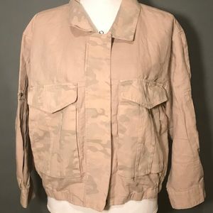 NWT Anthropologie Hei Hei Ronan Camo Jacket Taupe