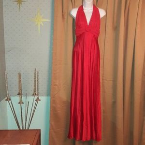 🍁Trend! 80's Zum Zum red satin formal dress! 🍁Trend! 80's Zum Zum red satin formal dress!