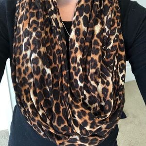Leopard print infinity scarf