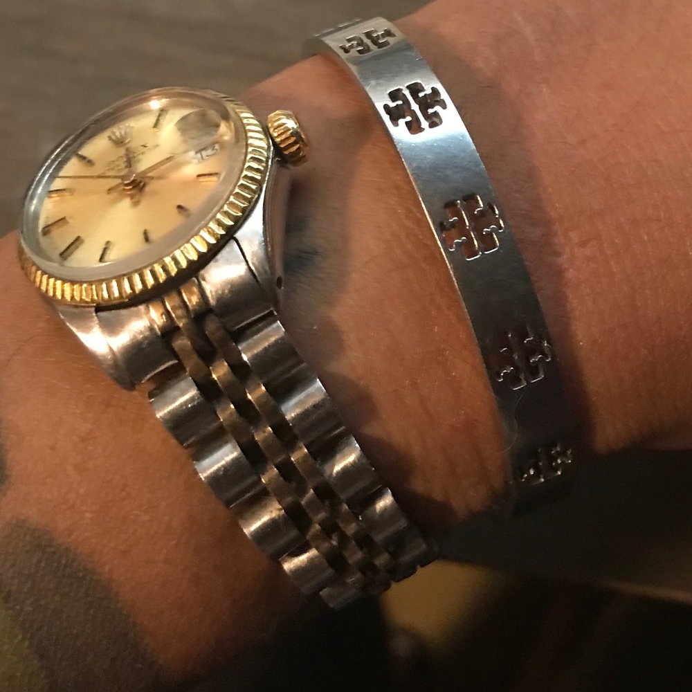 Tory Burch Silver Bangle  - USED