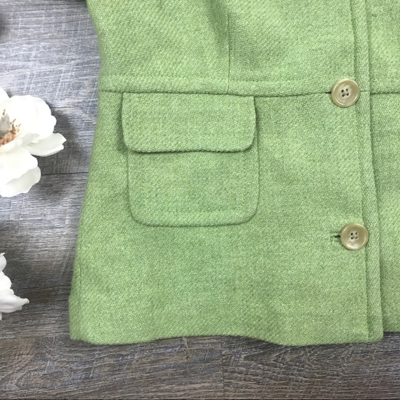 Green Banana Republic Wool Blend Pea Coat - Picture 4 of 7