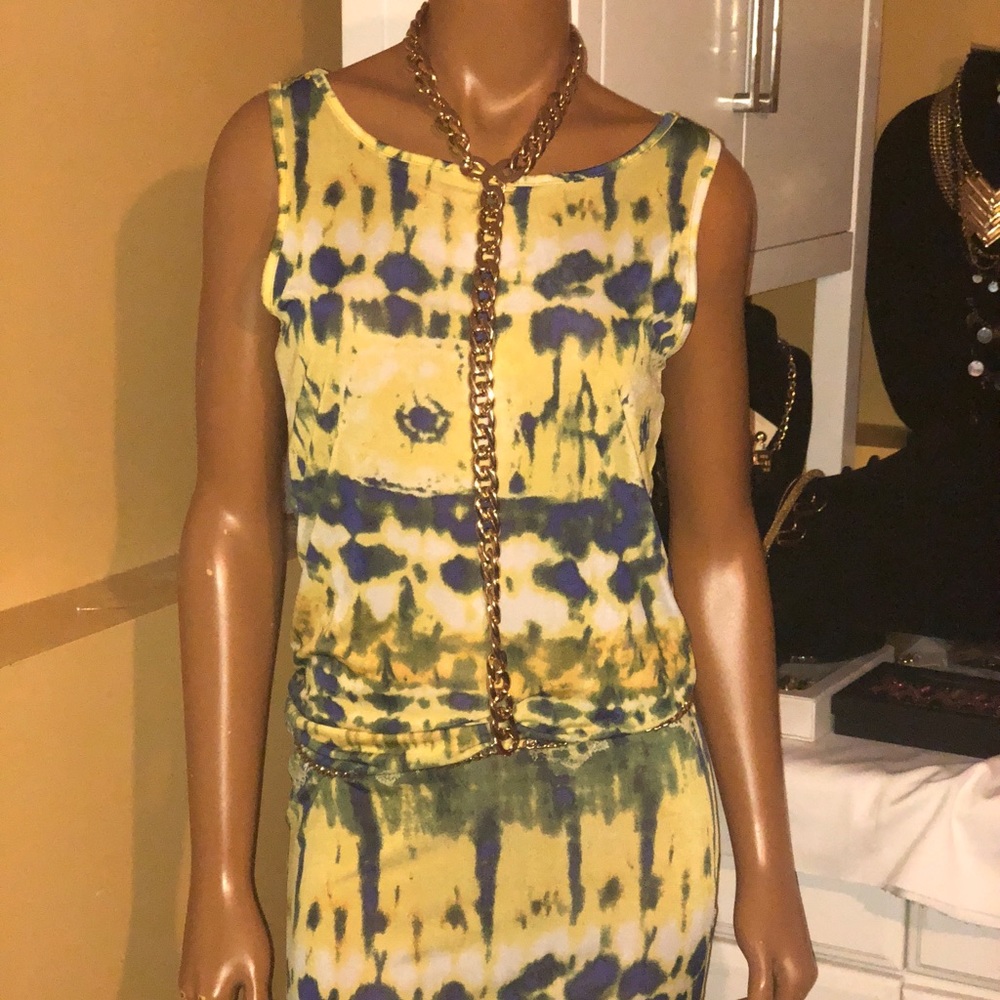 Yellow Stone washed Designer dress
