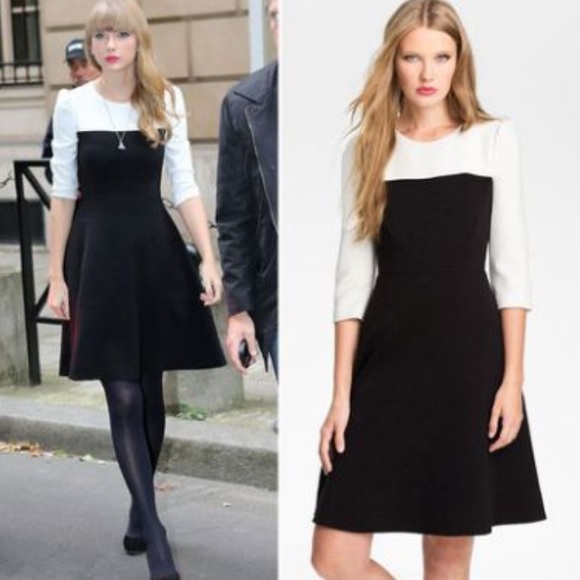 kate spade white colorblock dress