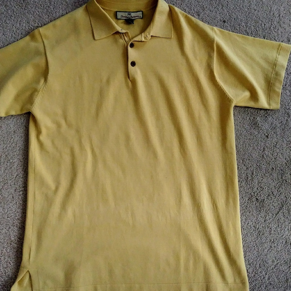 Men's silk blend Tommy Bahams polo ahirr